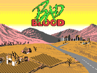 Bad Blood title screen for Commodore 64